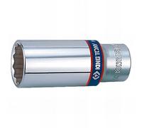 KING TONY Blister verre Largo 3/8" Bi-Hexagonal 19 mm L63 mm pour pros et bricoleurs, avec construction robuste, outil robuste au quotidien