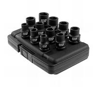 KING TONY M7 - Caja de vasos de impacto 1/2" 11 piezas - 10 a 21 mm pour pros et bricoleurs, avec construction robuste, outil robuste au quotidien