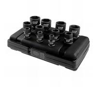 KING TONY M7 - Caja de vasos de impacto 1/2" 11 piezas - 10 a 32 mm pour pros et bricoleurs, travaux précis en atelier, construction robuste