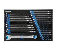 KING TONY Módulo espuma + PP 26 llaves combinadas ligeras pour pros et bricoleurs, fixation fiable, norme technique