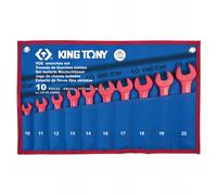 King Tony - Trousse de 10 clés à fourche isolées VDE - 10 à 22 mm