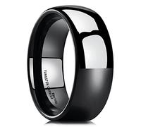 King Will Alliance basique pour homme 2 mm, 4 mm, 6 mm, 8 mm, haute polie, confortable, en carbure de tungstène bombé, argent et noir