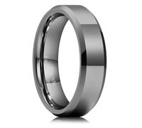 King Will Alliance en carbure de tungstène pour homme Argenté/noir/gris canon de 6 mm/7 mm/8 mm, Carbure de tungstène, Aucune pierre précieuse