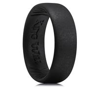 King Will Alliance en silicone pour homme - Bague ultra fine de 1,8 mm avec éclat métallique et poignée intérieure confortable - Anneau en caoutchouc hypoallergénique pour la salle de gym, le travail
