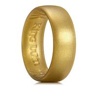 King Will Alliance en silicone pour homme - Bague ultra fine de 1,8 mm avec éclat métallique et poignée intérieure confortable - Anneau en caoutchouc hypoallergénique pour la salle de gym, le travail