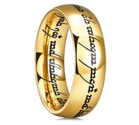 King Will Alliance pour homme - 7/8 mm - Bague magique - Doré/noir/argenté - Pour homme et femme - Haute brillance - Ajustement confortable - Taille 5-15, 8, Titane, Aucune pierre précieuse