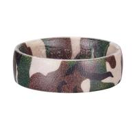 King Will Alliances en silicone unisexe pour homme avec motif imprimé camouflage sauvage - Bague tendance pour homme - Pour le fitness et le sport - 7 mm de large et 2 mm d'épaisseur - Confortable