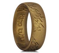 King Will Bague en silicone pour homme - Bague ultra fine de 1,8 mm avec éclat métallique et poignée intérieure confortable, anneau en caoutchouc hypoallergénique pour la salle de sport, le travail