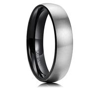 King Will - Bague en titane argenté brossé/mat - 5 mm/6 mm/7 mm - Alliance pour homme/femme - Bague de couple - Coupe confortable - Profil bombé/étape, V 1/2(64.64mm), Métal, Pas de pierre précieuse