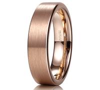 King Will Basic Bague en carbure de tungstène pour homme 6 mm/7 mm/8 mm Poli Bord mat Brushed Finish Center Wedding Band, Z+1(69.74mm), Carbure de tungstène, Aucune pierre précieuse