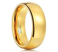 King Will GLORY Alliance pour homme en carbure de tungstène plaqué or Finition polie 8 mm, 69.7 (22.2)