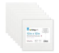 Kingart 804-8 Lot de 8 toiles tendues Blanc 30,5 x 30,5 cm