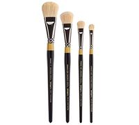KINGART Original Gold Specialty Série 9270 Lot de 4 brosses ovales B-096 Noir/Blanc