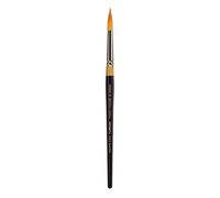 KINGART Premium Original Gold 9430-2 Pinceau rond en forme de pétales de fleurs en poils synthétiques Taklon doré Manche court pour peinture acrylique, aquarelle, huile et gouache Taille 2