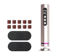 Kingbar 2-in-1 Rapeuse Pieds Pedicure Electrique, 9 Vitesses Réglables, 20 Tampons De Remplacement Et 10 Anneau De Gommage Ongles, Pink