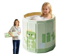 Kingbar Foldable Baby Bathtub, Baignoire Pliable bébé pour Douche, Baignoire Pliable Enfant, Petits de 0 à 5 Ans avec Bouchon de vidange, Green