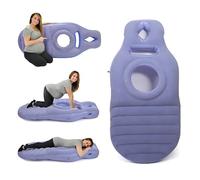 Kingbar Matelas Gonflable pour Femme Enceinte, Tapis De Yoga pour Femmes Enceintes avec Trou pour Le Ventre, Oreillers De Grossesse pour Dormir, Dites Adieu Aux Douleurs Liées à La Grossesse, Blau