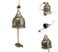 KingbeefLIU Carillon à Vent Rétro Bouddha Carillon à Vent Feng Shui Bonne Chance Fortune Bell Maison Voiture Suspendus Décor