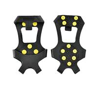 KingbeefLIU Crampons Couvre-Chaussures Unisexe Extérieur Antidérapant Neige Pince À Glace 10 Pointes Crampons De Traction Crampons Noir L