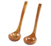 KingbeefLIU Cuillères Louche à Soupe En Bois Massif Japonais à Long Manche Cuillère à Chaud Cuillère Ustensile De Cuisine Grand