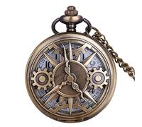 KingbeefLIU Montre Vintage Unisexe Creux Vitesse Arabe Numéro Quartz Montre De Poche Pendentif Collier