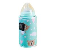 KingbeefLIU Sac de bouteille de lait bouton d'interrupteur pliable avec câble de type C pratique pour garde-chaleur chaude au lait USB pour pépinière Vert