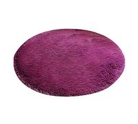 KingbeefLIU Tapis 40 Cm Rond Salle De Bain Chambre Polaire Doux Antidérapant Tapis De Sol Tapis Décor à La Maison Vin Rouge