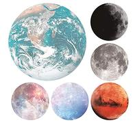 KingbeefLIU Tapis De Souris Motif Terre/Lune/Mars Tapis De Jeu Rond Tapis De Souris Tapis Ordinateur Accessoire Couleur et Style aléatoires