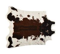 KingbeefLIU Tapis Vache Tigre Imprimé Antidérapant Chambre Bureau Salon Tapis De Sol Vache 110x95 cm orange, black, white