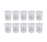 KingbeefLIU Tasse à Mesurer 10 Pièces 600 Ml En Plastique Transparent Peinture Liquide Mélange Gradué Tasse à Mesurer Récipient Couleur aléatoire
