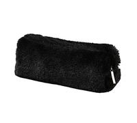 KingbeefLIU Trousse à Crayons Belle Fille en Peluche Peluche Pelucheuse Trousse De Maquillage Pochette De Maquillage Sac De Rangement Noir