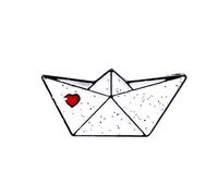 KingbeefLIU Unisexe Origami Avion Bateau émail Broche Broche Veste Sac Badge Cadeau élégant Broche Vintage Bijoux Cadeau XZ2462