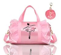 KingBig Joli Sac de Danse de Ballet pour Enfants, Sac de Danse Tutu personnalisé pour Filles, Sac de Sport étanche, Rose 08, 11.6 x 7.1 x 7.1 in, Portable