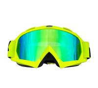 KINGBIKE Lunettes de motocross - Lunettes de motocross - Lunettes de motocross - Lunettes de sécurité - Pour homme et femme - Jeunes - Coupe sur lunettes (A-vert-Revo, adulte)