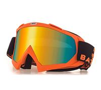 KINGBIKE Lunettes de motocross, lunettes de VTT, dirt bike, quad, cross, sécurité, ATV, Tactical Riding, lunettes de moto pour hommes, femmes, jeunes, ajustement sur lunettes UV400 (orange)