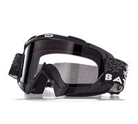 KINGBIKE Lunettes de motocross, lunettes de VTT, dirt bike, quad, motocross, sécurité ATV Tactical Riding Lunettes de moto pour hommes, femmes, jeunes, ajustement sur lunettes UV400 (noir transparent)