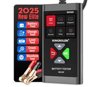 KINGBOLEN BM580 Testeur batterie voiture 12 V, 100-2000 CCA Analyseur de batterie de voiture Testeur d'alternateur de voiture Moto ATV SUV Testeur de système de démarrage de charge de bateau