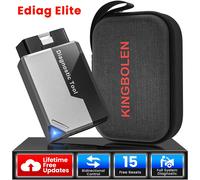 KINGBOLEN Ediag Elite OBD2 Scanner, outil de diagnostic bidirectionnel pour tous les systèmes, compatible iOS et Android, 15+ fonctions de réinitialisation, mises à jour gratuites Type 2