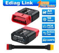 KINGBOLEN Ediag Link All system 10+ Reset OBD2 Scanner FCA CAN FD Outil de diagnostic bidirectionnel avec 1 an de mise à jour gratuite PK Ediag elite AIOBD EDIAG Link Cable