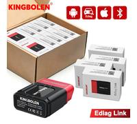 KINGBOLEN Ediag Link OBD2 Scanner Bluetooth, outil de diagnostic bidirectionnel pour tous les systèmes iOS et Android, plus de 10 fonctions de réinitialisation rapide, lecteur de codes pour voitures E