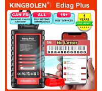 KINGBOLEN EDIAG Plus Scanner de Diagnostic OBD2 pour tous les systèmes, outil de numérisation Intelligent avec protocole CAN-FD, réinitialisation plus de 15 ans, codage ECU Ediag Plus CANFD