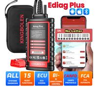 KINGBOLEN EDIAG PLUS Scanner OBD2, Outil de diagnostic toutes fonctions, Test bidirectionnel, Codage ECU CANFD 15 fonctions de réinitialisation pour Android iOS Ediag Plus