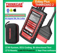 KINGBOLEN Ediag Plus, THINKCAR THINKDIAG 2 CANFD TOUS les systèmes de codage ECU Test actif 16 réinitialisation du scanner OBD2 Outils de diagnostic de voiture français 1 an gratuit Ediag Plus