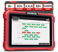 KINGBOLEN K10 Elite Valise Diagnostic Auto, OBD2 Diagnostic Français pour système Complet avec 50+ Réinitialisations, Codes ECU, Contrôle Bidirectionnel, Diagramme Topologique, CANFD&DOIP