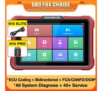 KINGBOLEN K10 PRO ELITE Scanner OBD2 Codage ECU 40+ services CANFD FCA Tous les systèmes Outil de diagnostic Testeur actif Mise à jour gratuite de 2 ans K10 ELITE