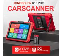 KINGBOLEN K10 Pro Systèmes complets, scanner automobile 10 pouces, carte topologique, fonction ECU | Outil de diagnostic bidirectionnel Bluetooth OBD2, 41+ services de réinitialisation, FCA KINGBOLEN
