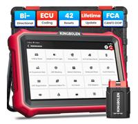 KINGBOLEN K8 Pro Valise Diagnostic Auto Multimarque, OBD2 Diagnostic Français pour système Complet avec 42+ Service, ECU Coding, Contrôle Bidirectionnel, CANFD＆DOIP, Mises à Jour gratuites à Vie