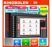 Kingbolen-Outil de Diagnostic Automobile, Scanner OBD2, Bluetooth, Lecteur de Code Tout Système, Auto-VIN 28 +, Maintenance SAS/BMS/TPMS S6