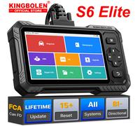 KINGBOLEN S6 ELite CAN FD tous les outils de Diagnostic de voiture système Test bidirectionnel Scanner OBD automatique SAS TPMS 15 réinitialiser sans vie S6 Elite