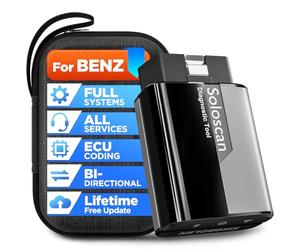 KINGBOLEN Soloscan Valise Diagnostic Auto OBD2 Scanner pour Benz/Maybach/Sprinter, Lecteur de Code d'erreur de Moteur avec 50+ Services, pour Tous Les systèmes, Mise à Jour Gratuite à Vie
